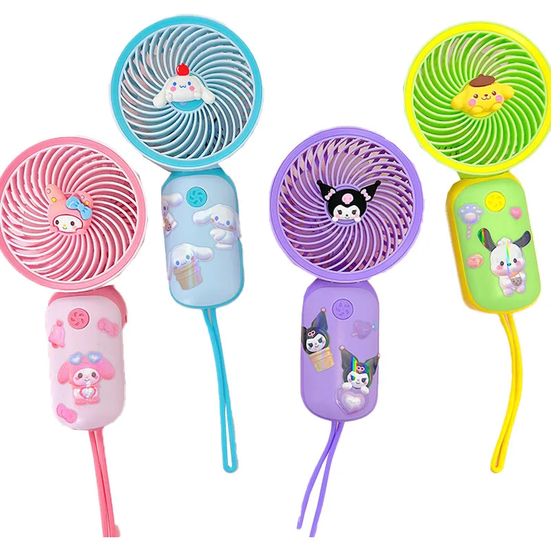 

Мультяшный милый кавайный Sanrioed Cinnamoroll My Melody новый узор Мини Портативный Ручной зарядный маленький вентилятор