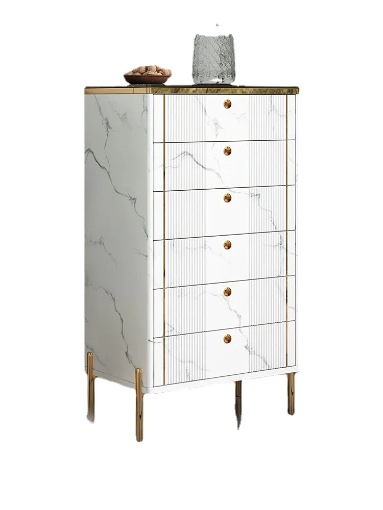 

Xl Stone Plate Chest of Drawers Solid Wood Drawer Storage Cabinet Living Room Locker Multi-Functional Chest of Drawers