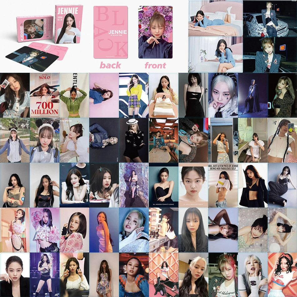 

55PCS/Set Kpop JENNINE ROSE LISA JISOO LOMO CARD Photo Album BORN Pink Photocard Bookmarks K-pop Fans Gift