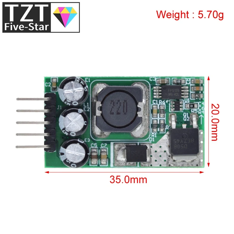 Ультрамалый размер DC-DC Boost Module DC 2 7–15 В до 9 12 15 19 А повышающий модуль питания для