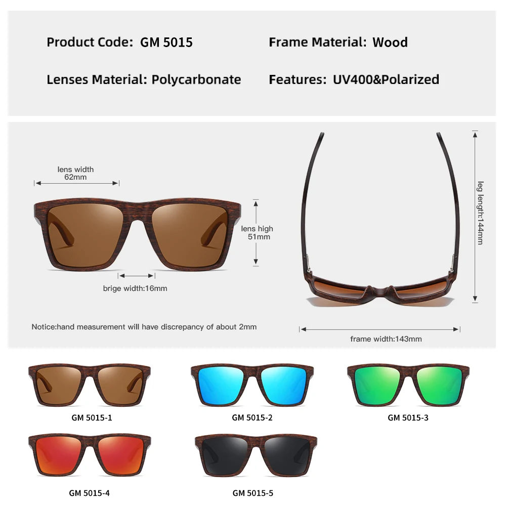 Солнцезащитные очки XSW с деревянными дужками для мужчин и женщин поляризационные