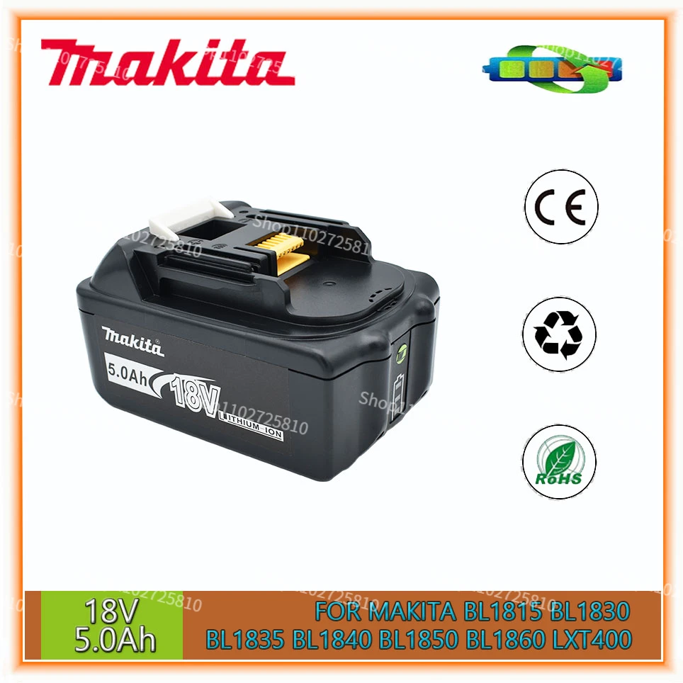 

Makita 18V 5.0Ah li-ion battery For Makita BL1830 BL1815 BL1860 BL1840 Replacement Power Tool Battery
