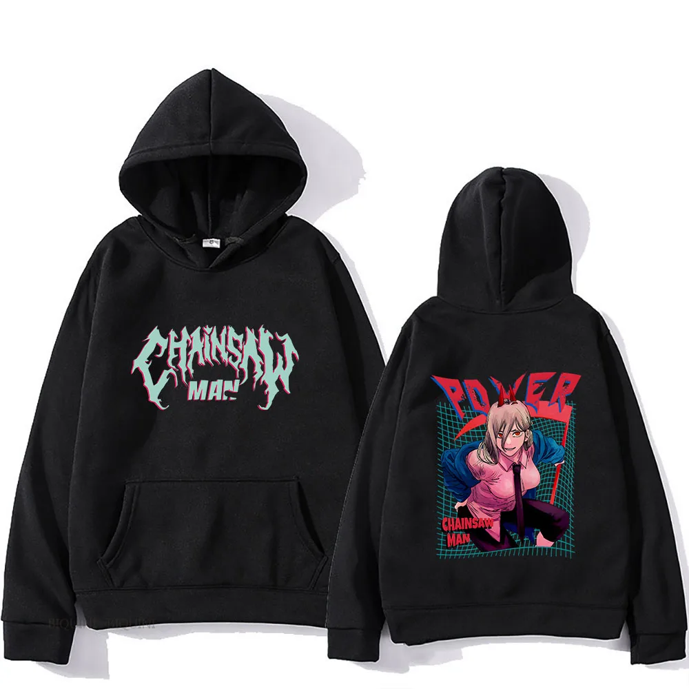 Chainsaw Man Power Aesthetic Hoodie Fashion Funko Pop Sweatshirt Punk Kawaii/Cute Manga Print Women/Men Four Seasons Casual Soft