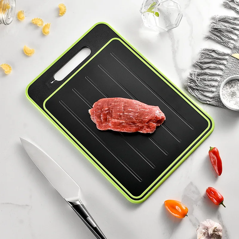 

Physical Thawing Double-sided Chopping Board Multifunctional Chopping Board with Sharpener for Grinding Garlic Paste Accessories