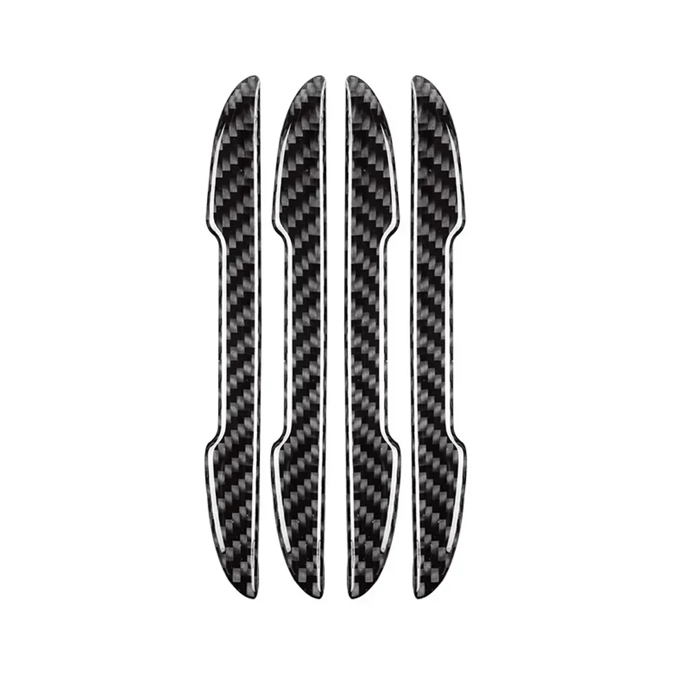 

4 шт. дверные полоски автомобиля, наклейка против царапин, защитные полоски для края из углеродного волокна, молдинги для боковых дверей, наклейки на обшивку для BMW