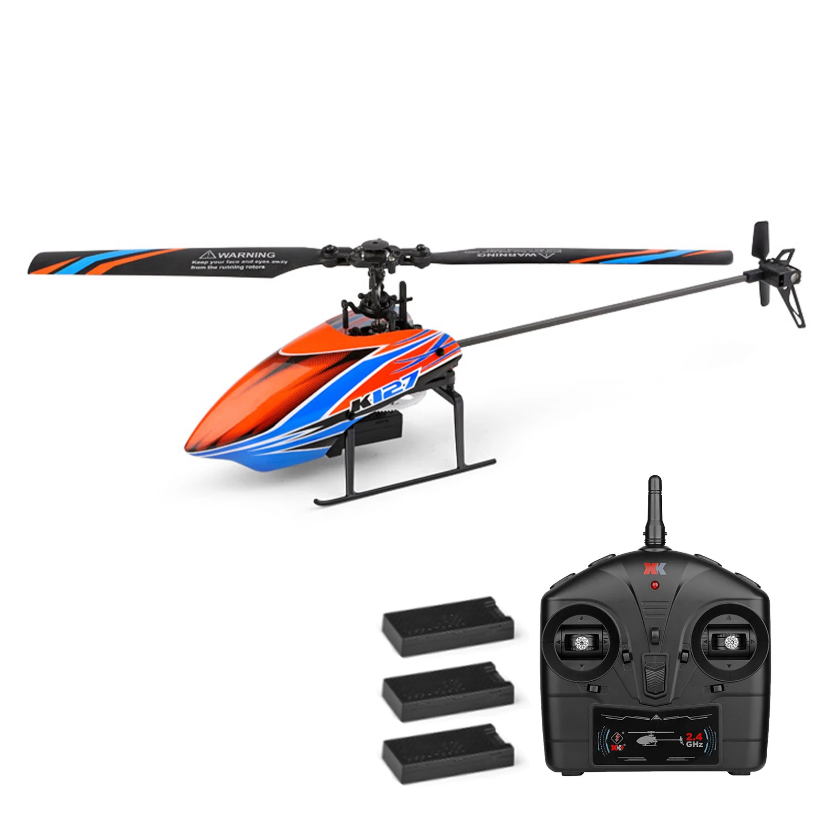 

WLtoys XKS K127 RC Helicopter for Beginners 6-axis Gyro Single Blade RC Aircraft Remote Control Plane Fixed Height 4CH RTF