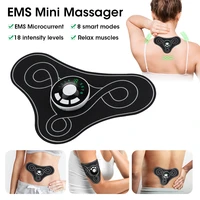 electric mini massager 8 mode shoulder back neck massager for pain relief cervical abdominal muscle sticker pulse massage device