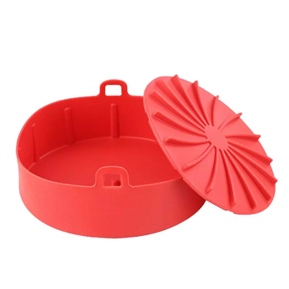 

Silicone Pot for Airfryer Reusable Air Fryer Accessories Baking Basket Pizza Plate Grill Pot Kitchen Cake Cooking Baking Tools