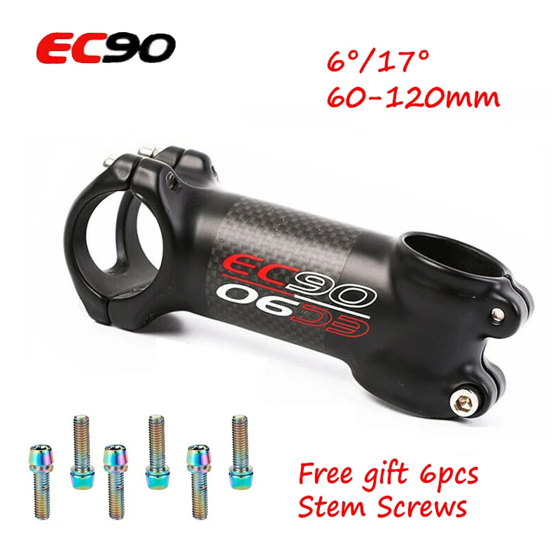 

EC90 31.8mm MTB handlebar stem 6/17degrees MTB bike stem 60-120mm mountain bicycle M5 stem screws bicycle parts Accesorios