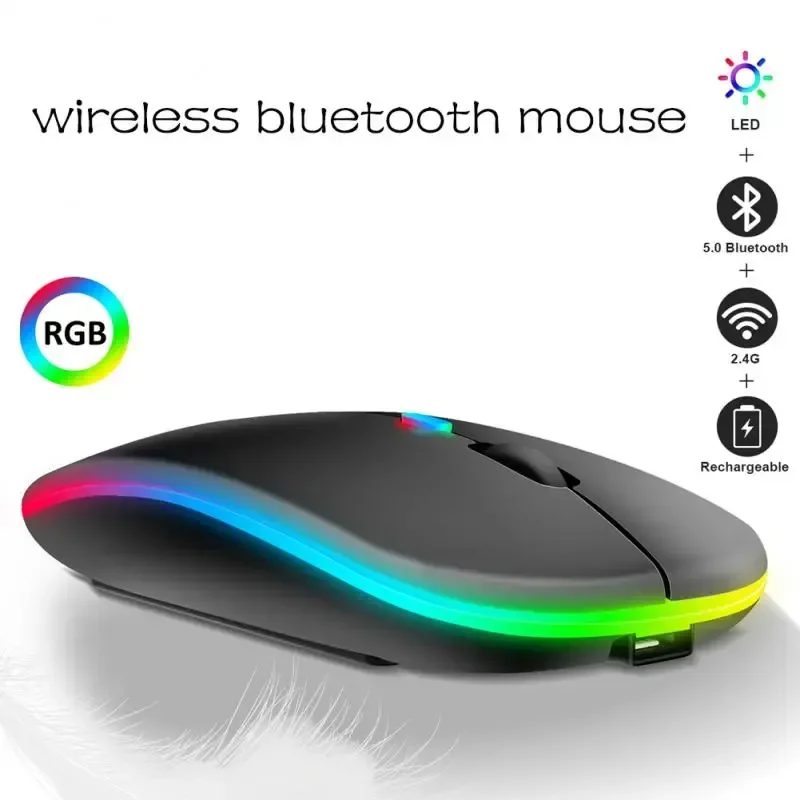 

HMTX Wireless Gaming Mouse 2400DPI Colorful Backlit Lightweight Honeycomb Shell Ergonomic Mice Mute For Computer Gamer