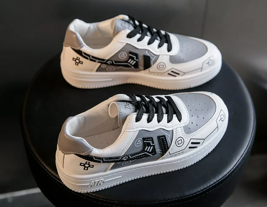 

Women Outdoor Sneakers Fashion Pu Casual Shoes Lac-up Shoes Lightweight Vulcanize Walking Shoes