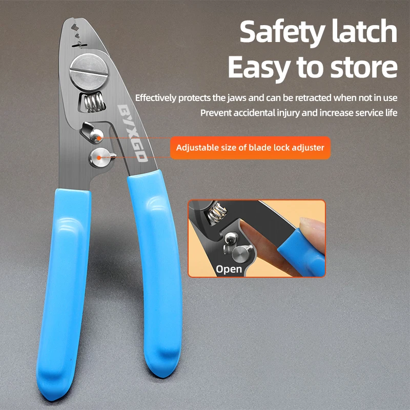 Burboro Stainless Steel Fiber Stripper Leather Wire Stripper FTTH Fiber Stripper Fiber Optic Tools Kit ML 03/02 Three/Two-port