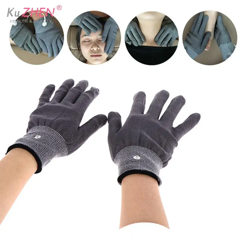 

1Pair S/M/L Size Conductive Electrotherapy Massage Electrode Gloves Relax Shock Wire Tens Machine Therapy Hand Massager Tool