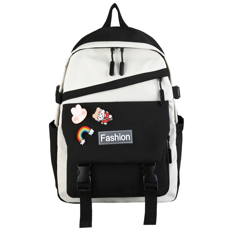 

Middle School Bags for Girls Teen Student Backpack Women Nylon Bookbag Korean Bagpack Casual College Style