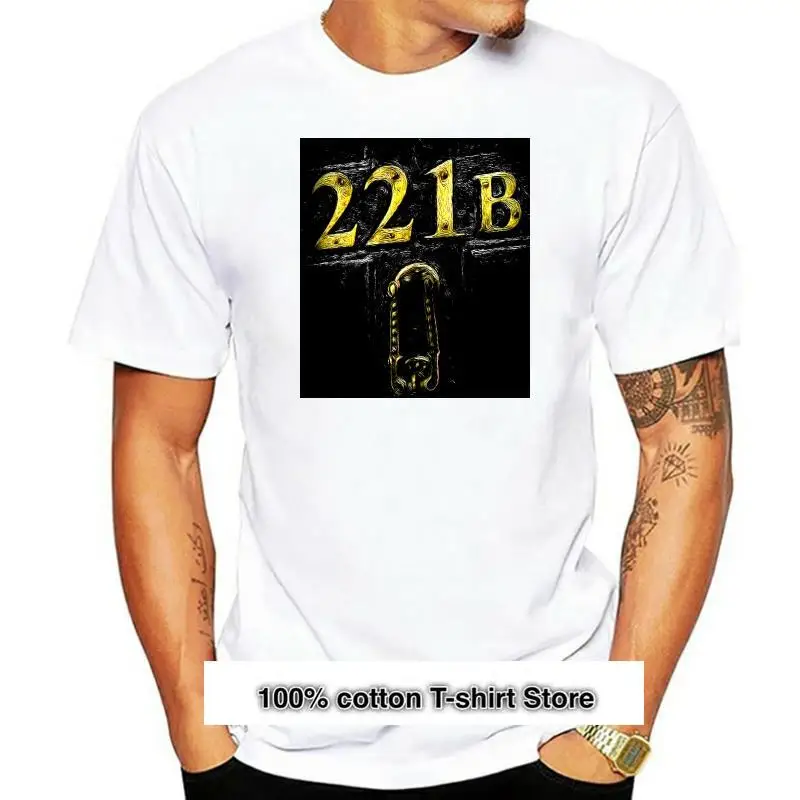 

Camiseta de Sherlock 221B para hombre, camisa con estampado ambiental personalizado, venta al por mayor