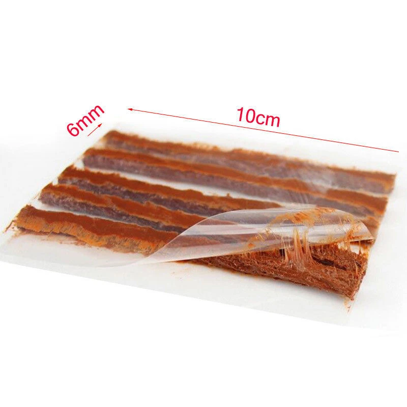 

20pc Tire Repair Plugs Self Vulcanizing Tire Repair Plug Tubeless Seal Patch For Tyre Maintenance Brown 4 Inches For Tire Repair