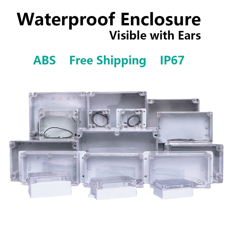 

IP67 Plastic Transparent Box Waterproof Enclosure Electronic Project Outdoor Instrument Electrical Project Box Junction Housing