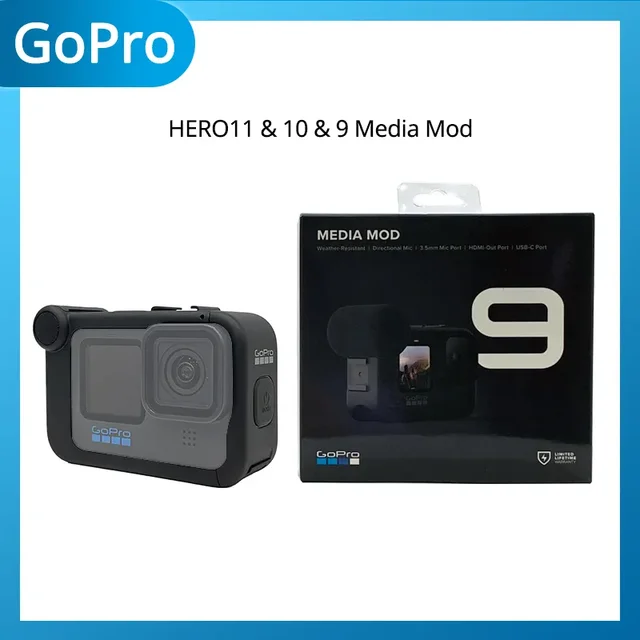 GoPro Hero 12 HERO 11 HERO10 HERO9 Black Camera Media Mod 3,5mm mic HDMI-out port Media Mod use с GoPro светильник Mod Display Mod