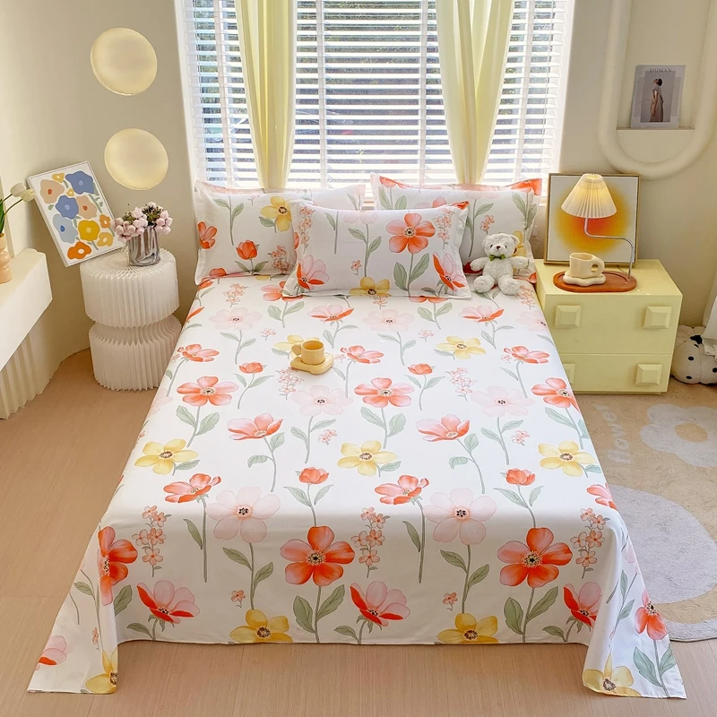 Хлопковое прямоугольное постельное белье комплект из 3 предметов с наволочкой