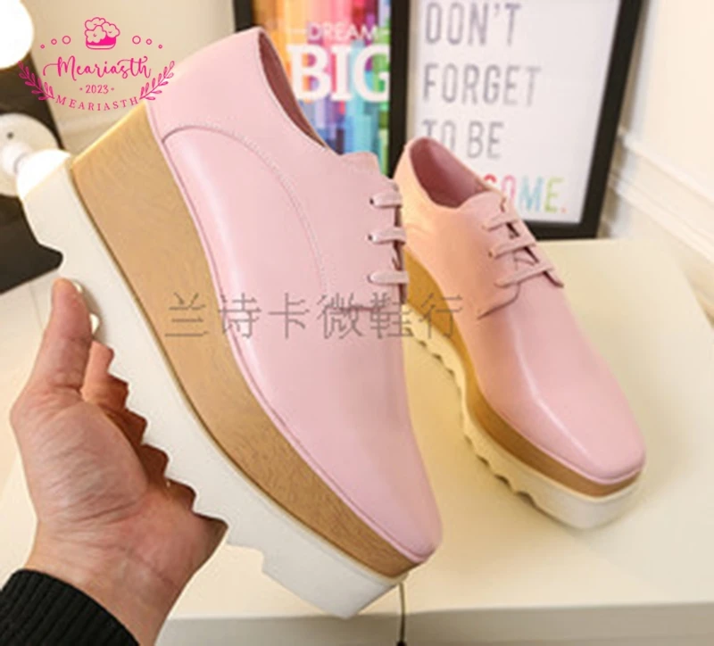 Высококачественные женские туфли-оксфорды из натуральной кожи на плоской