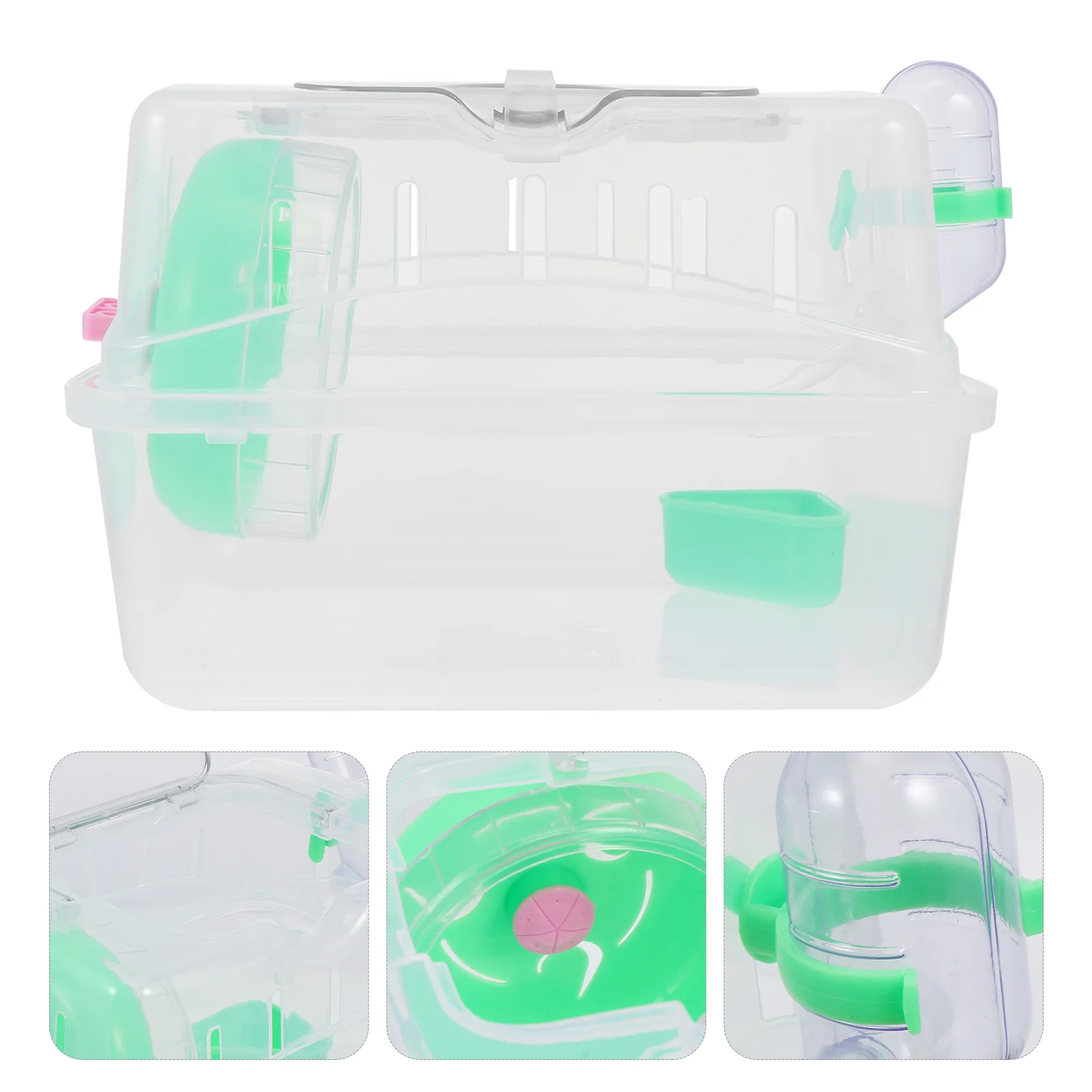 

Hamster Cage Carrier Pet Animal Case House Outdoor Guinea Hut Travel Chinchilla Carry Hedgehog Box Breathable Gerbil Cages