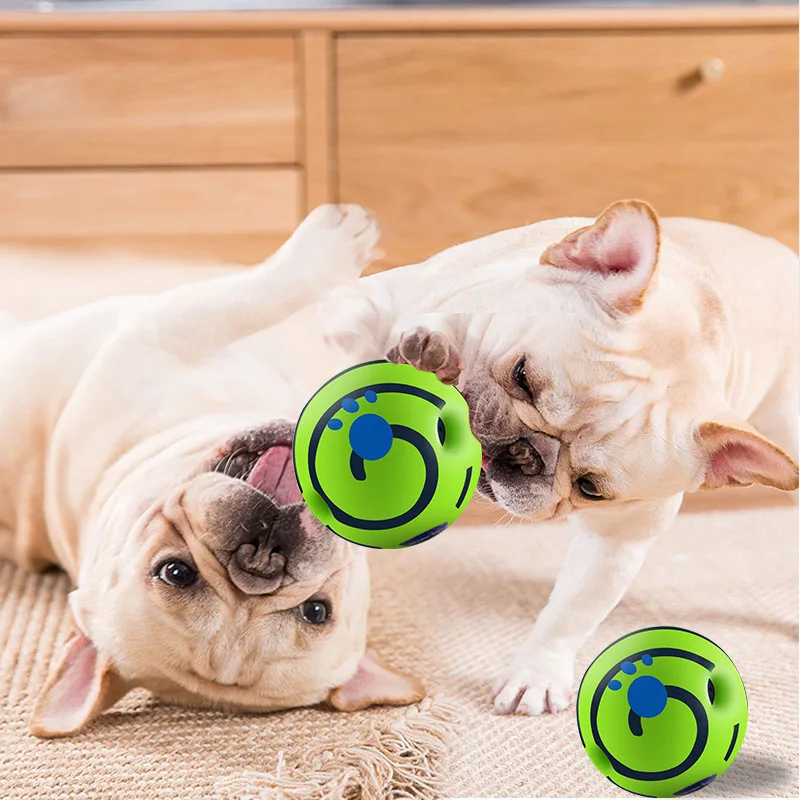 

Ball Interactive Dog Toy Fun Giggle Sounds Ball Puppy Chew Toy Wobble Wag Giggle Ball Dog Play Ball Training Relieve Boredom