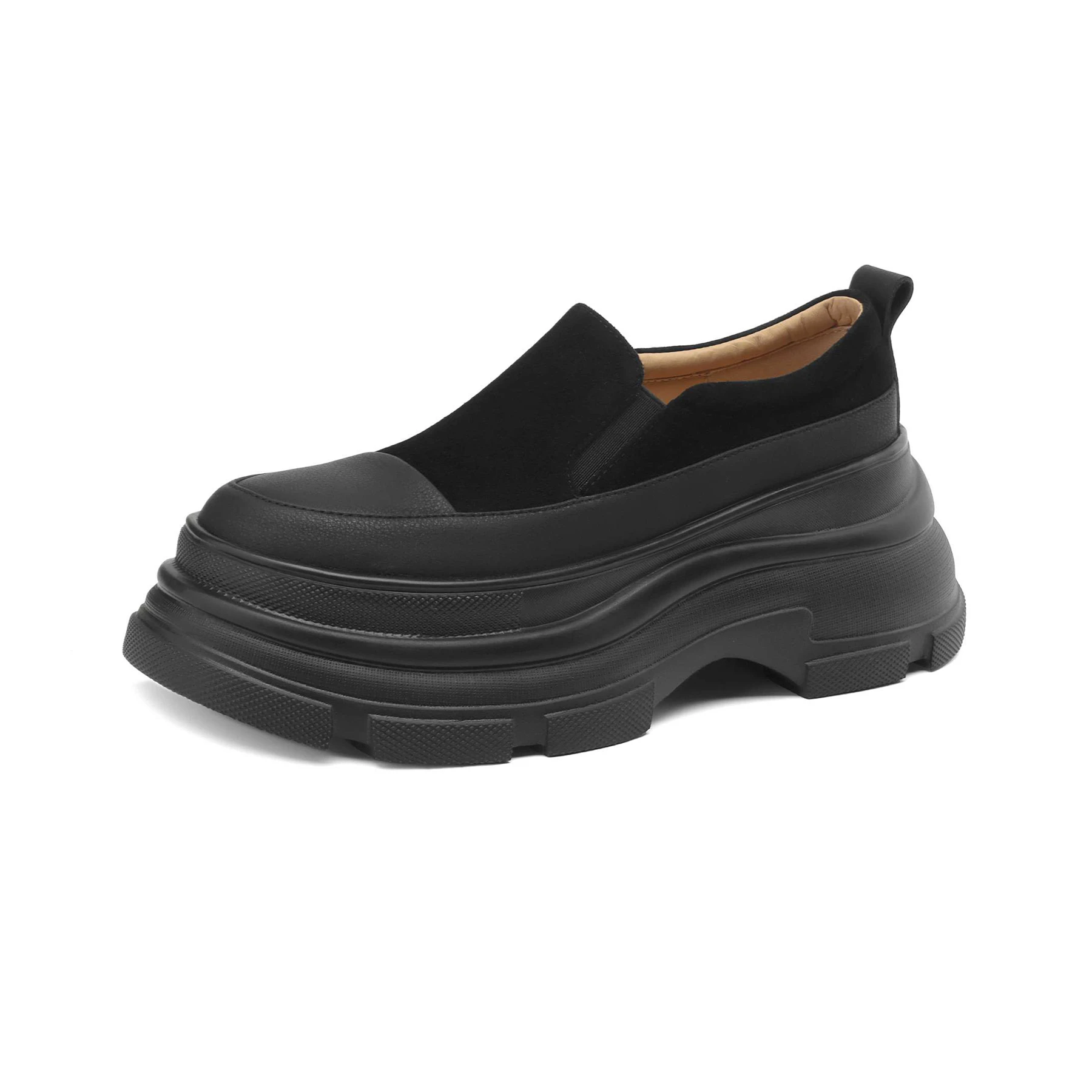 Lanxuryee обувь из коровьей кожи на высоком каблуке платформе для отдыха Весенняя