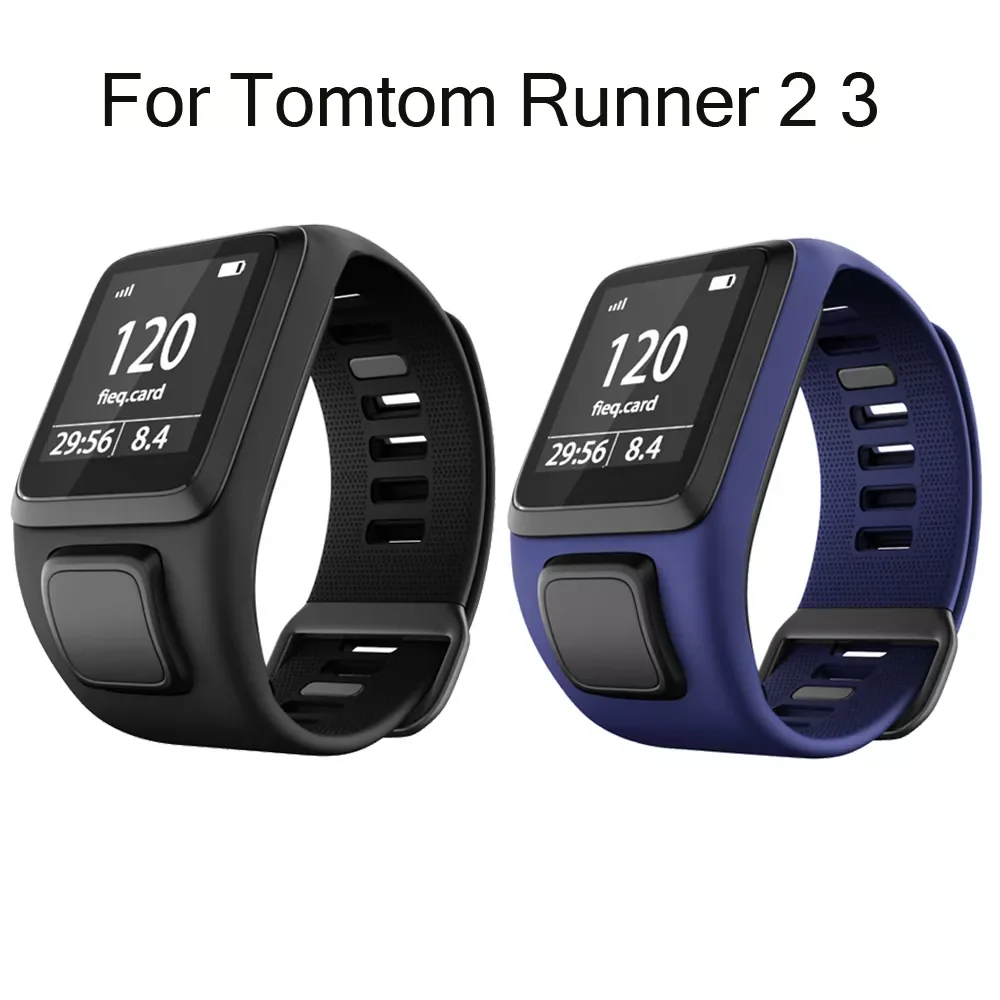 

NEW2023 New Silicone Replacement Wristband Watch Band Strap For TomTom Runner 2 3 3 GPS Sport Watch Tom 2 3 Series Soft Smart B