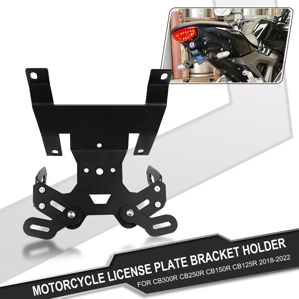 For Honda CB300R CB250R CB150R CB125R 2018-2022 2021 2019 Motorcycle License Plate Holder Bracket Tail Tidy Fender LED Signal
