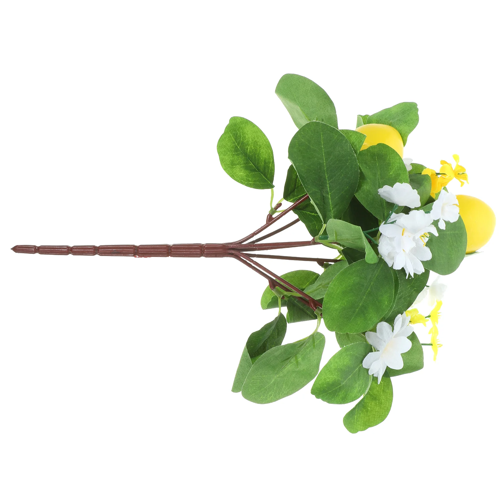 

Искусственная маленькая ветка лимона для настольного ПК, декоративная износостойкая искусственная ветка