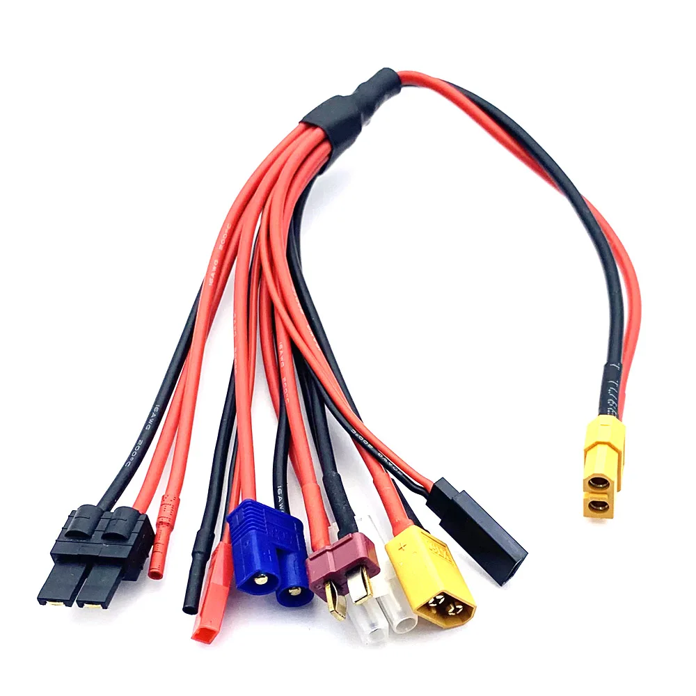 

XT60 To XT&EC3&Jst&MRX Silicone Wire 8 In 1 Conversion Connector Charger Adapter Lipo for RC Car Drone B6 Battery Charging Cable