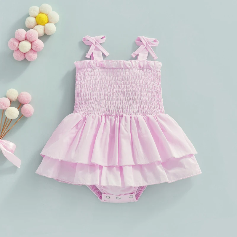 

Детский однотонный комбинезон без рукавов, на возраст 0-24 месяца