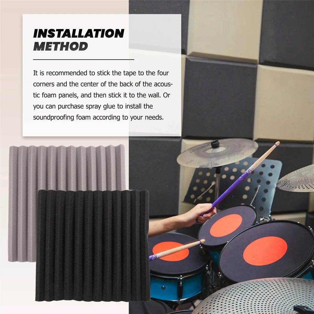 12 шт. акустическая пенопластовая доска студийная клиновая плитка пена