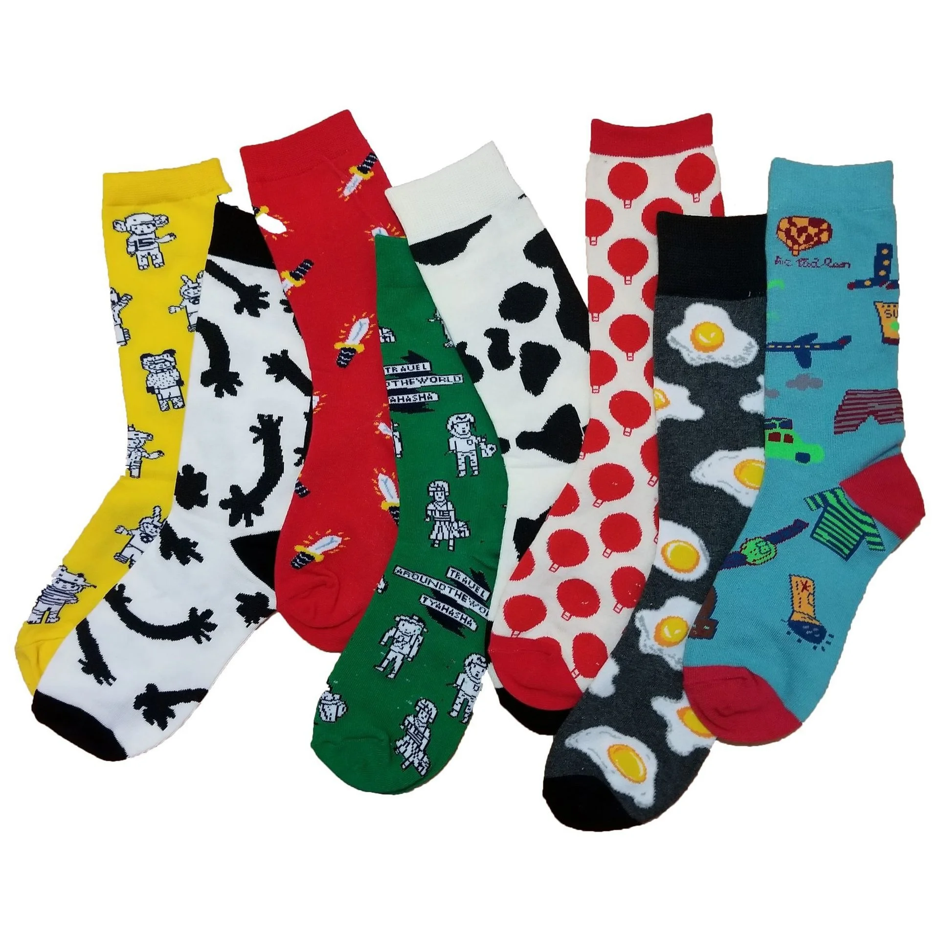 

Peonfly Cotton Long Men's Socks Funny Bear Dog Hamburger Pineapple Poached Egg Novelty Cool Skate Sock for Men