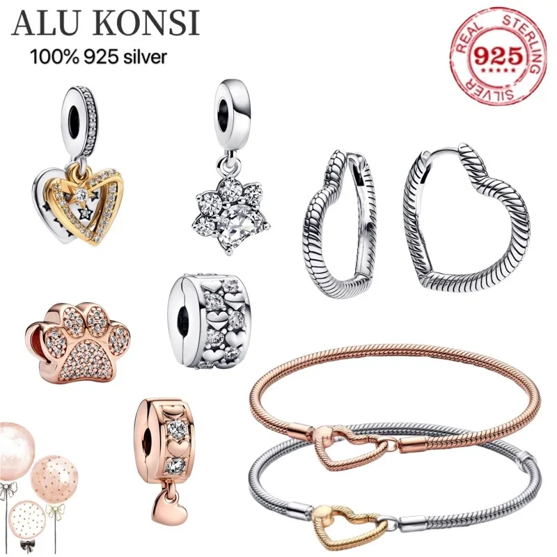 

2022 New fashion 925 Sterling Silver Beads MOM Alphabet Charm Beads Fit Original Pan Bracelets Women DIY Jewelry Gift