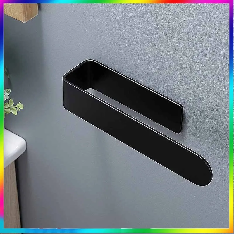 

Towel Holder Towel Rack Bathroom Towel Hanger Punch-free Towel Bar 304Stainless Steel Black Toilet Towel Storage