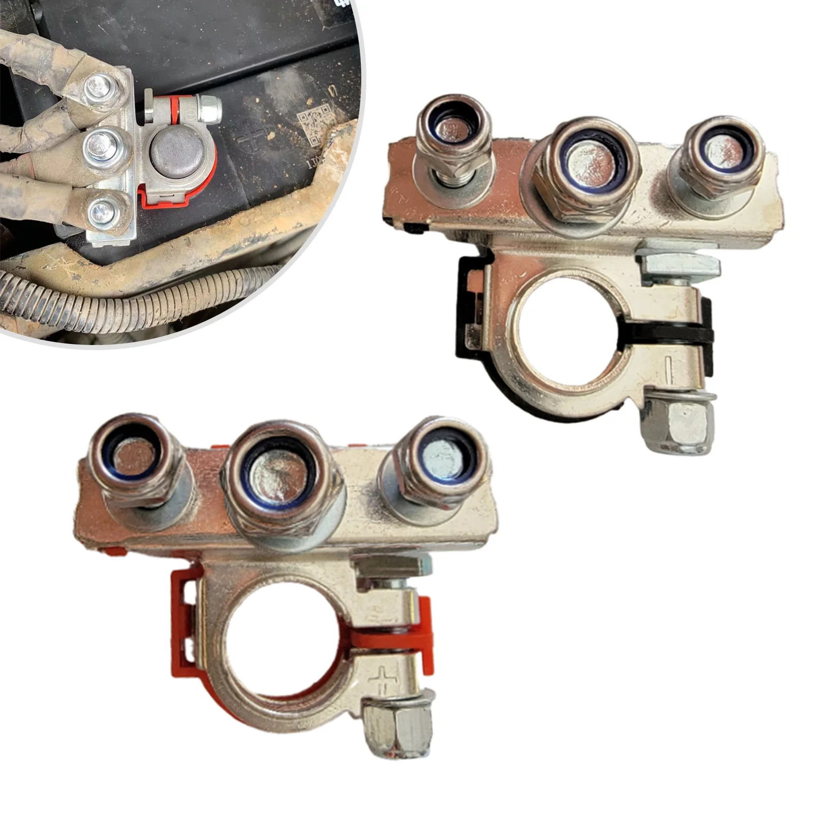 

12V 24V Automotive Car Top Post Battery Terminals Wire Cable Clamp Terminal Connectors For Audi VW Golf Polo CC Bora Passat