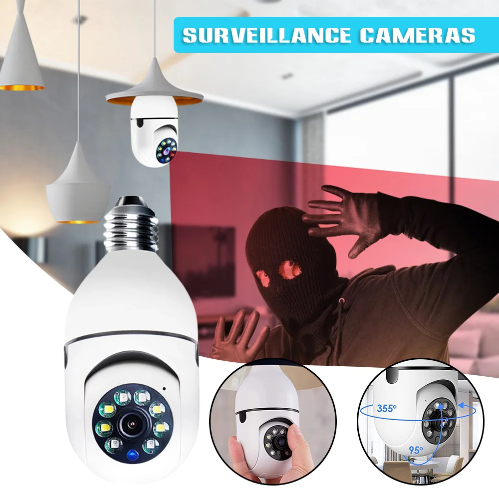 

IP-камера Е27 PTZ, Wi-Fi, 4-кратный зум, ночное видение