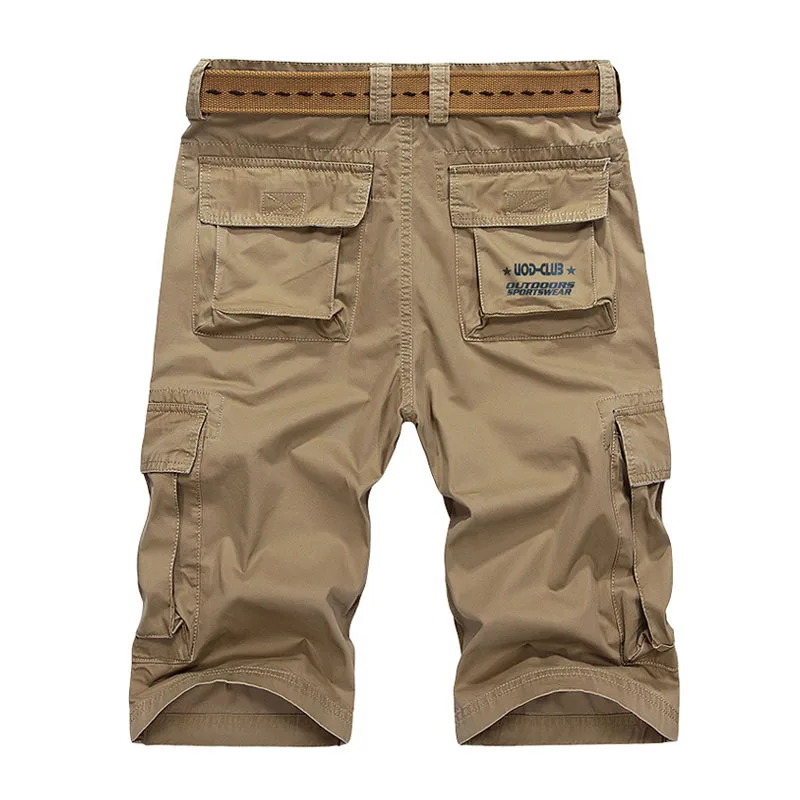 

Male Joggers Large Size 30-44 Summer Military Shorts Mens High Quality Casual Solid Color Multiple Pockets Cotton Cargo Shorts