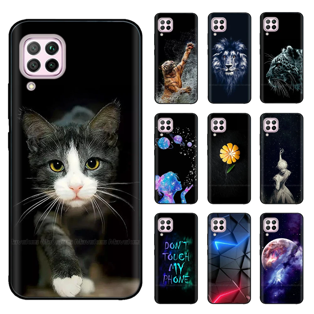 Чехол для Huawei P40 Lite, мягкий силиконовый ударопрочный бампер, задняя крышка для Huawei P40 Lite, P40Lite, задняя крышка для телефона