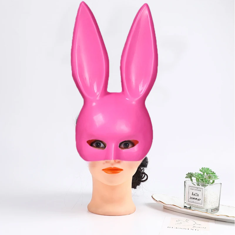 

Необычная сексуальная маска с ушками кролика, женские Рождественские красочные маскарадные маски для Хэллоуина, аксессуары для косплея