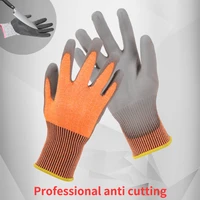 level 5 cut protection fishing gloves anti cut hunting gloves pu mechanical safety anti cutting gloves work gloves pu coated