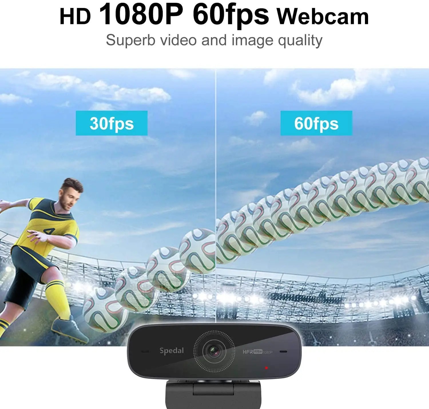 

2022.Spedal AF926 Webcam Full HD1080p 60FPS Auto Focus Stream with Microphones Include SoftwareUSB Camera for Business