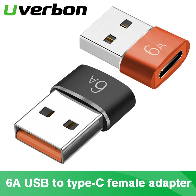 Преобразование USB интерфейса в женский интерфейс Type-C 6A Быстрая зарядка передача