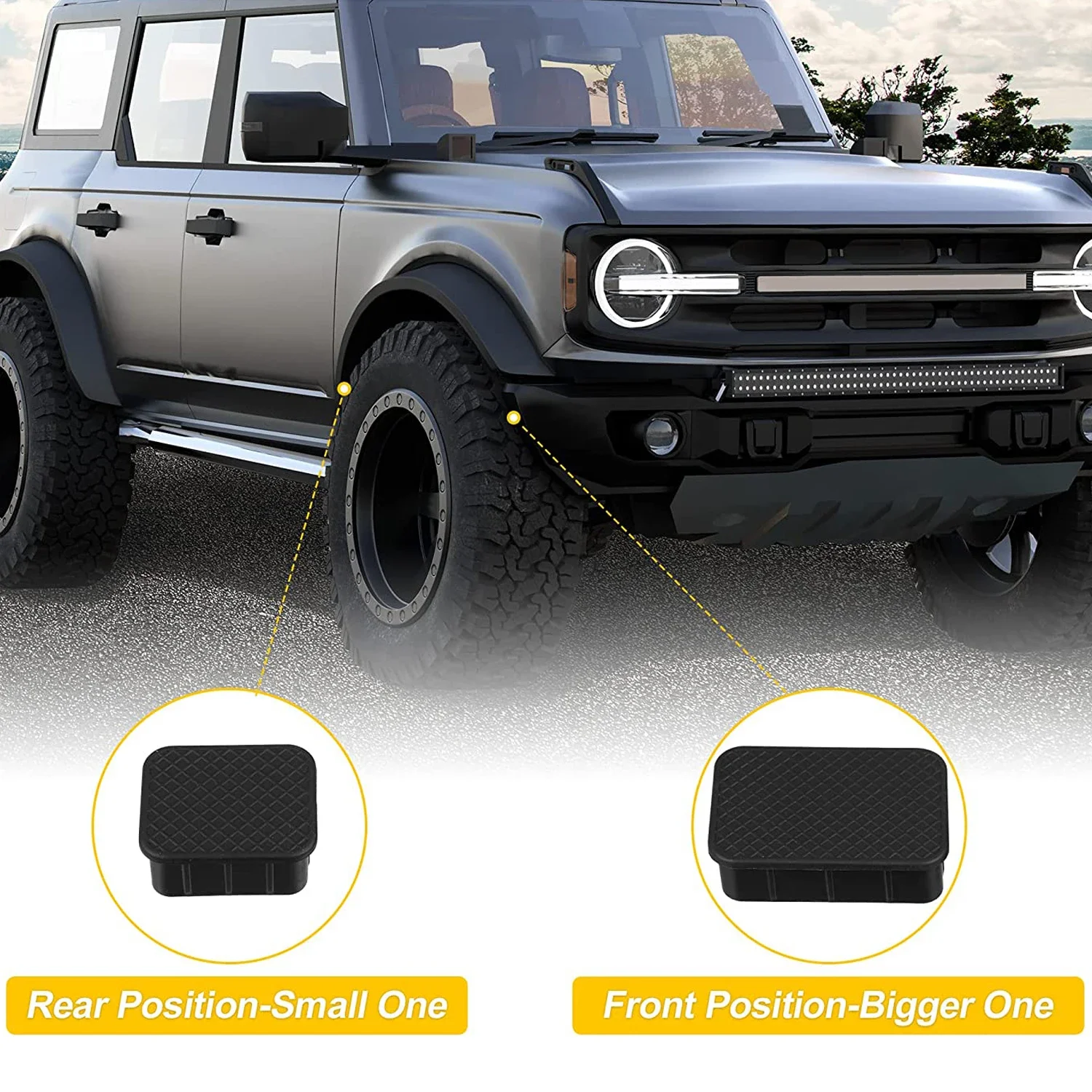 4 шт. заглушка передней оси для Ford Bronco 2021-2023 резиновая пробка торцевая