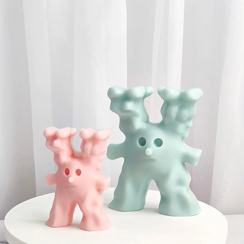 Форма в виде милого монстра для свечей силиконовая форма соевого воска