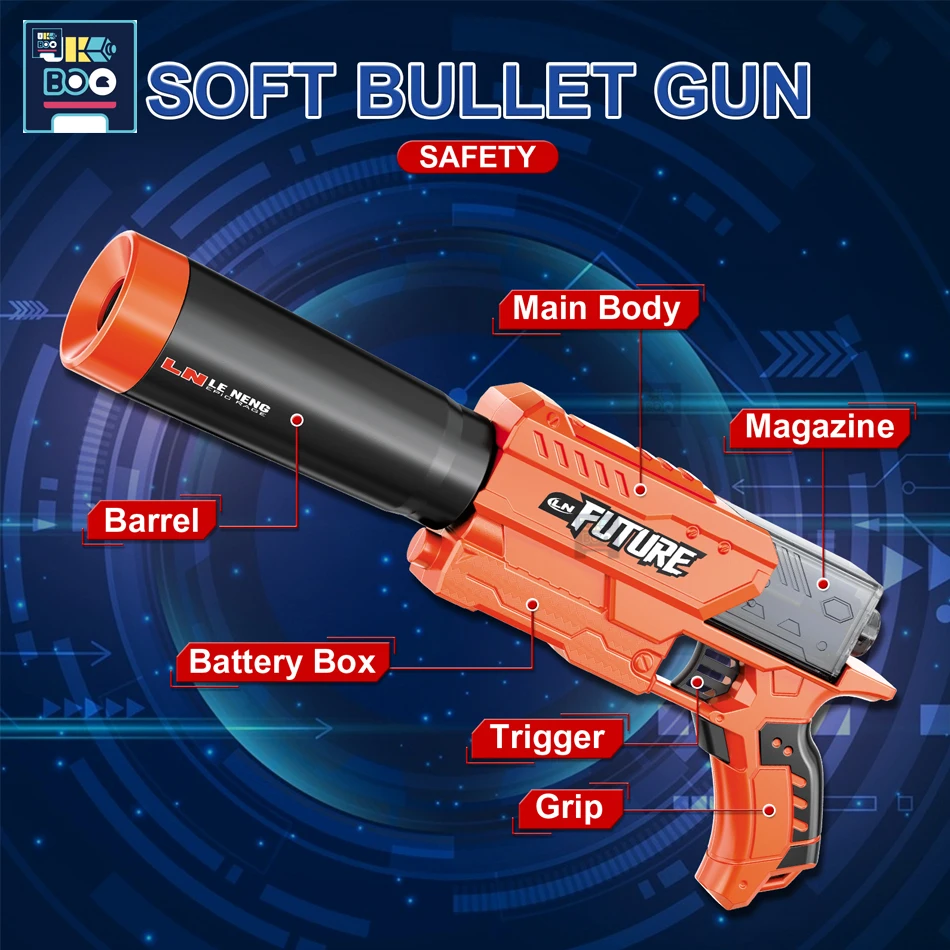 UKBOO Eva мягкие пули Пистолеты для стрельбы рандомные воздушные безопасные в