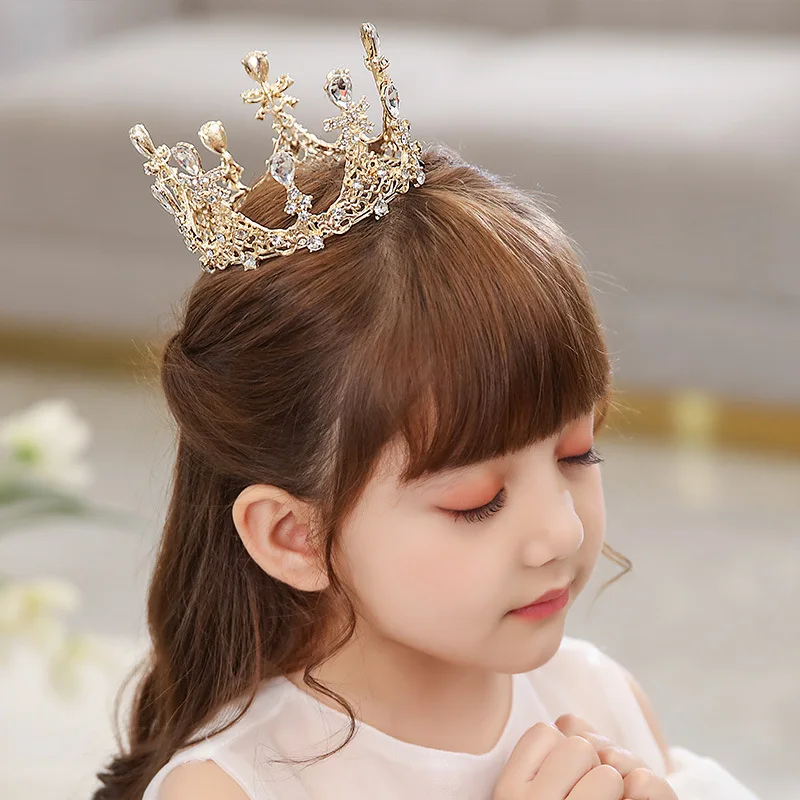 

Wedding Queen King Tiara Crown Crystal Round Bridal Headpiece Vintage Wedding Bride Prom Head Jewelry Accessories for Women