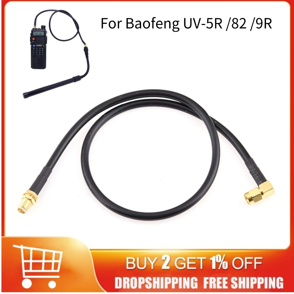 

50/100cm Antenna Extension Cable AR-152 AR-148 SMA Male-Female Radio Coaxial Cable For Baofeng UV-5R UV-82 UV-9R Walkie Talkie