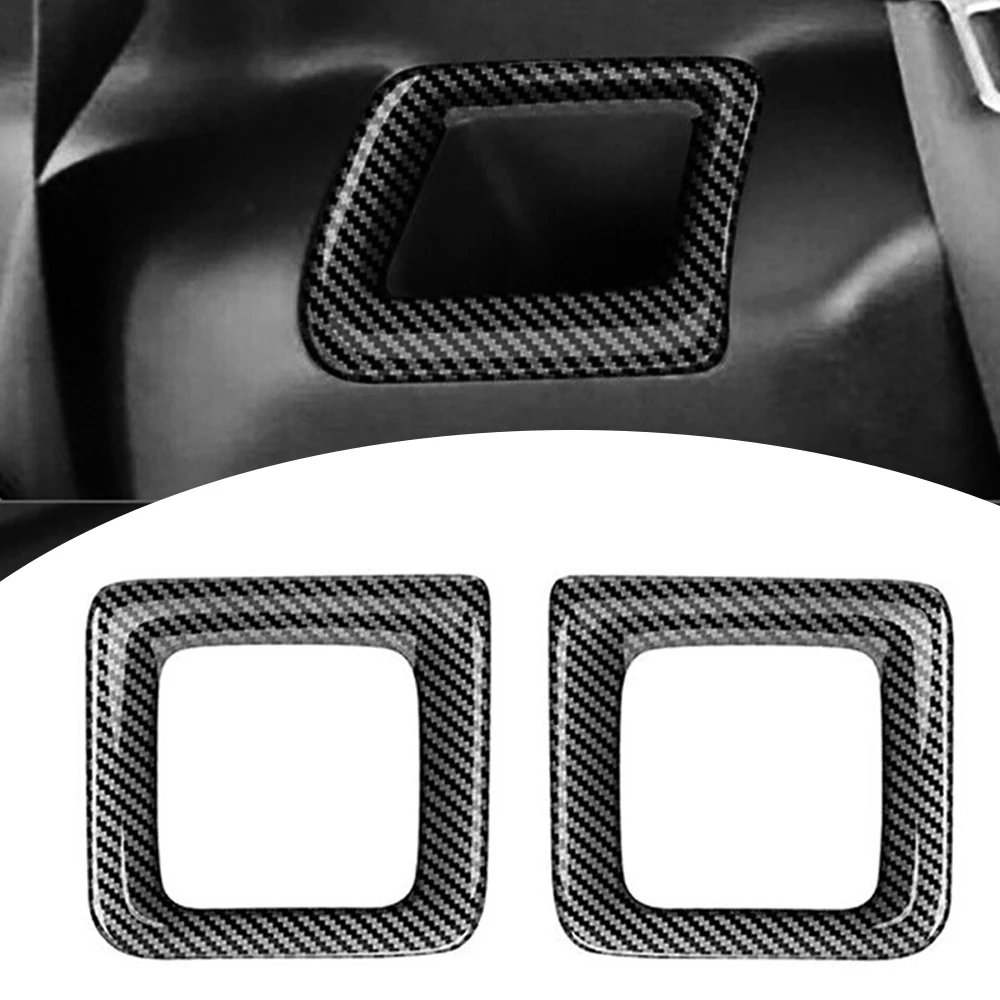 

Car Stickers Rear Watercup Trim 2pcs ABS Carbon Fiber Black Durable New Rear For Outlander 2022+ Fashion Decor